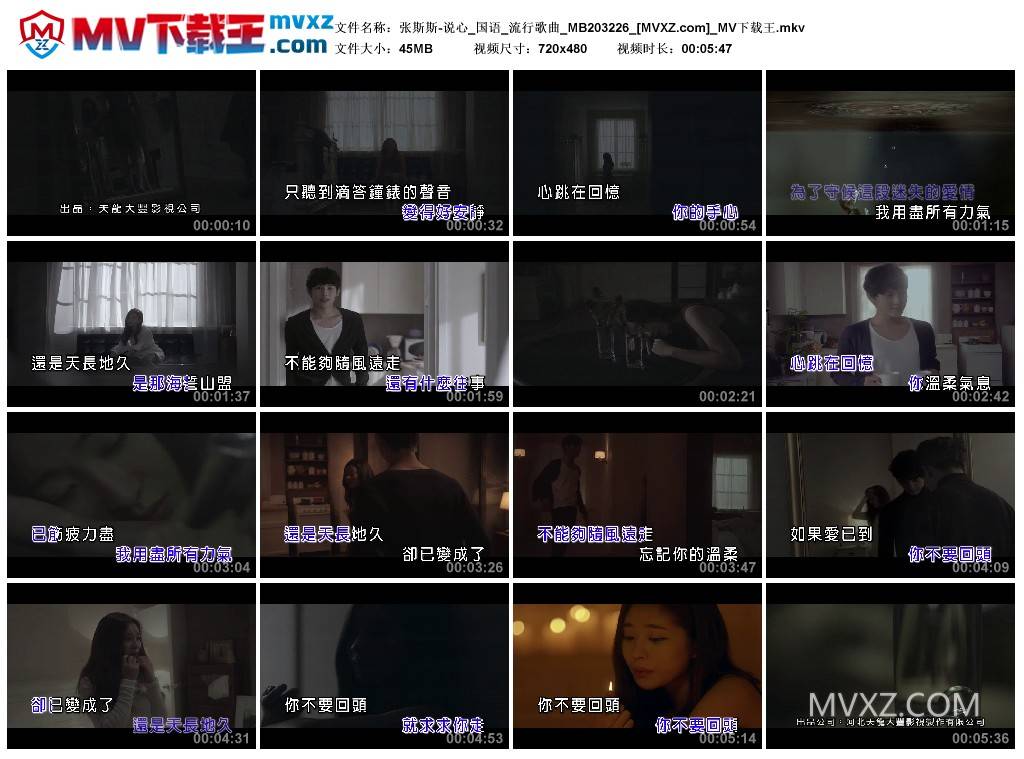 张斯斯-说心_国语_流行歌曲_MB203226